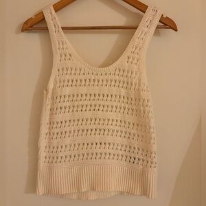 Old Navy Cream Knit Tank Top